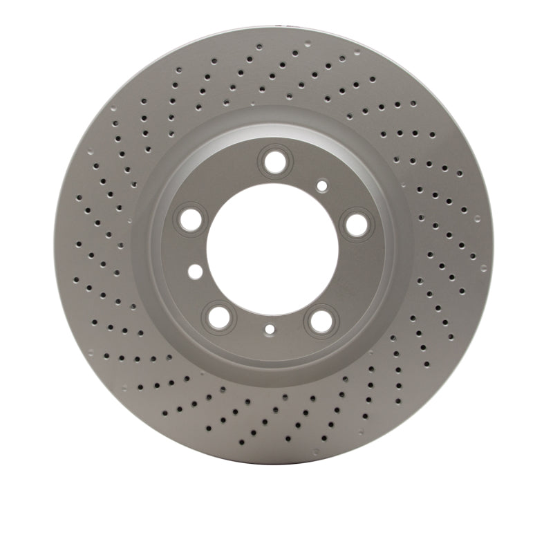 R1 07-13 Porsche 911 Left Rear Drilled GeoSPEC Coated Rotor