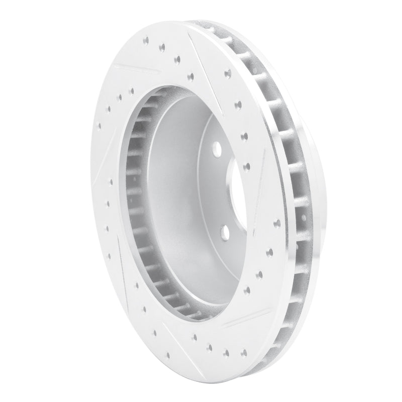 DFC 90-02 Chevrolet Astro Front Left Drilled & Slotted Silver Brake Rotor