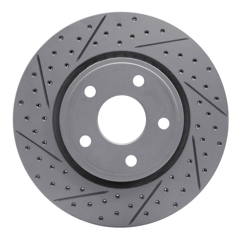 R1 11-22 Dodge Durango Front Left Drilled & Slotted Geo-Carbon Rotor