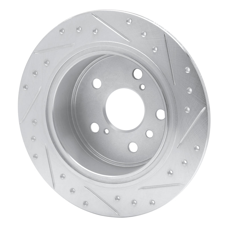 DFC 95-99 Toyota Avalon Rear Left Drilled & Slotted Silver Brake Rotor