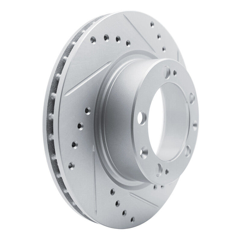 DFC 87-95 Porsche 944 (Excl Turbo) Front Right Drilled & Slotted Silver Brake Rotor