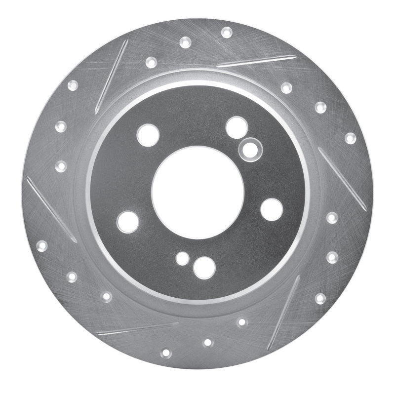 R1 90-95 Mercedes-Benz 300SL Rear Left Drilled & Slotted Silver Brake Rotor