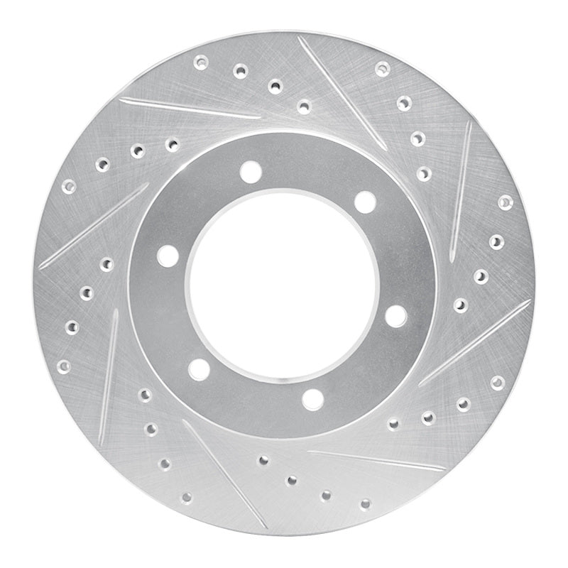DFC 91-98 Toyota T100 Front Right Drilled & Slotted Silver Brake Rotor