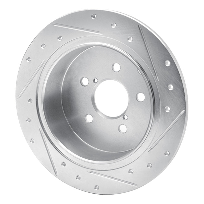 DFC 12-23 Subaru Crosstrek Rear Left Drilled & Slotted Silver Brake Rotor