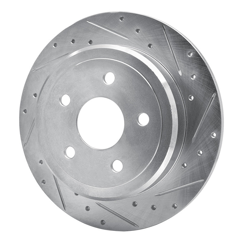 DFC 05-10 Jeep Grand Cherokee Rear Right Drilled & Slotted Silver Brake Rotor