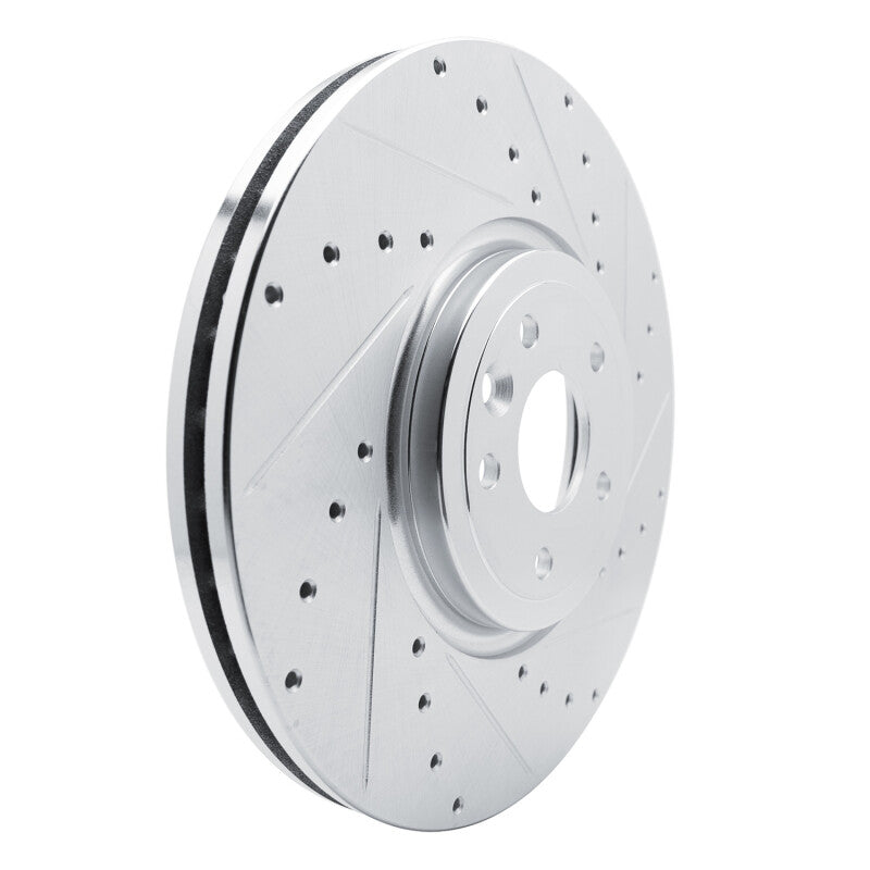 DFC 16-24 Jaguar XF Front Right Drilled & Slotted Silver Brake Rotor