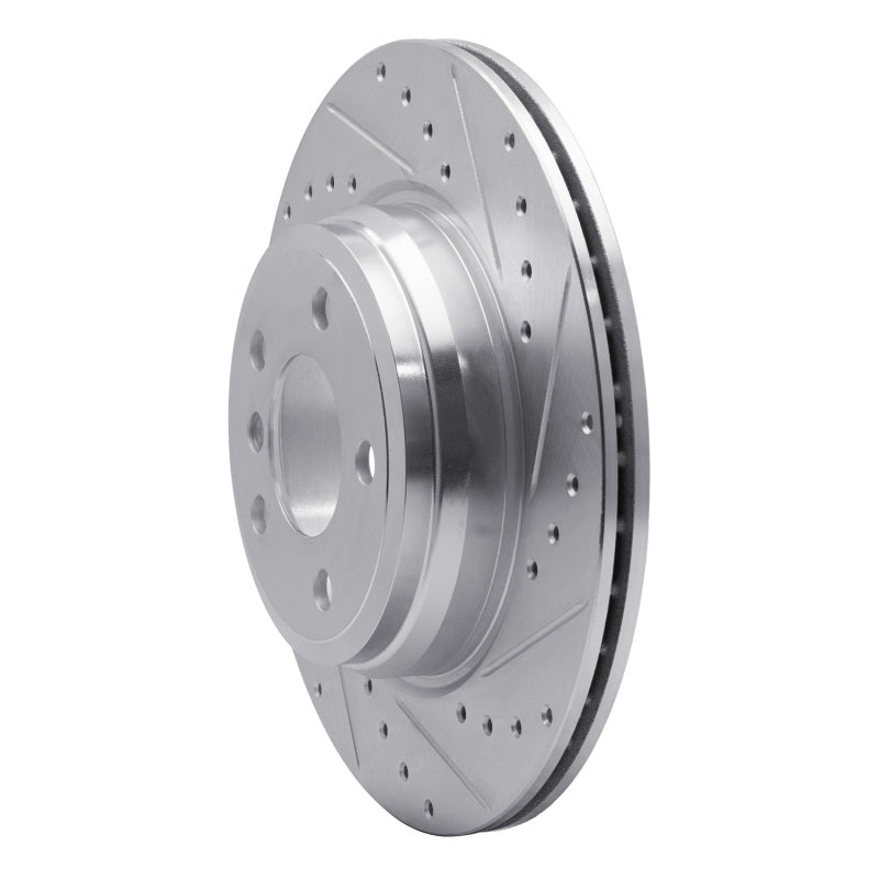 R1 12-20 BMW 435I Rear Right Drilled & Slotted Silver Brake Rotor