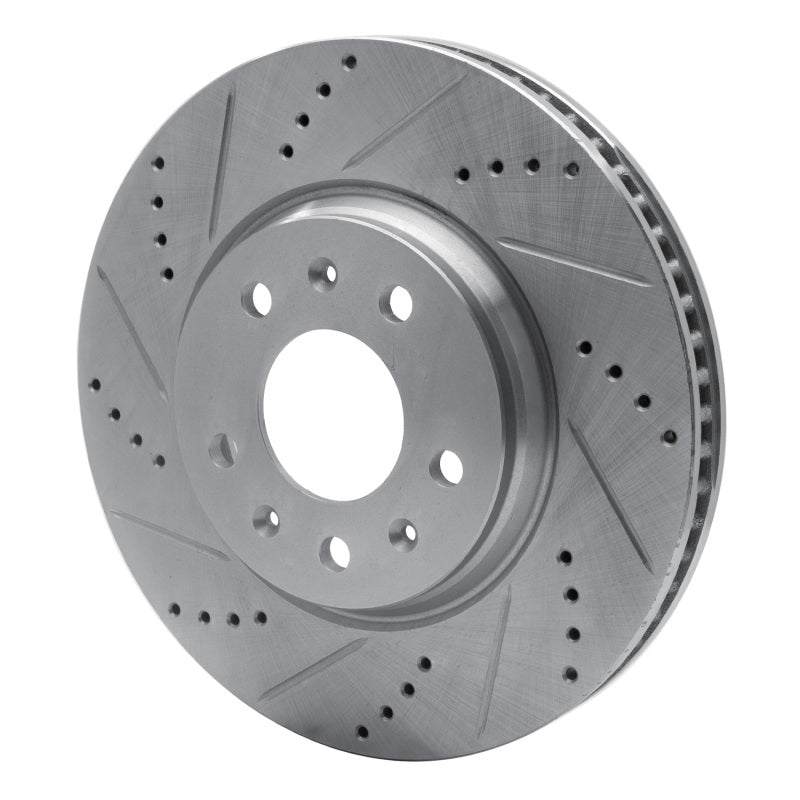 DFC 03-08 Cadillac Seville Front Left Drilled & Slotted Silver Brake Rotor