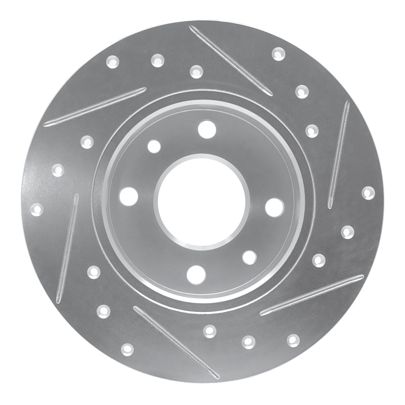 DFC 81-83 Renault Fuego Front Left Drilled & Slotted Silver Brake Rotor