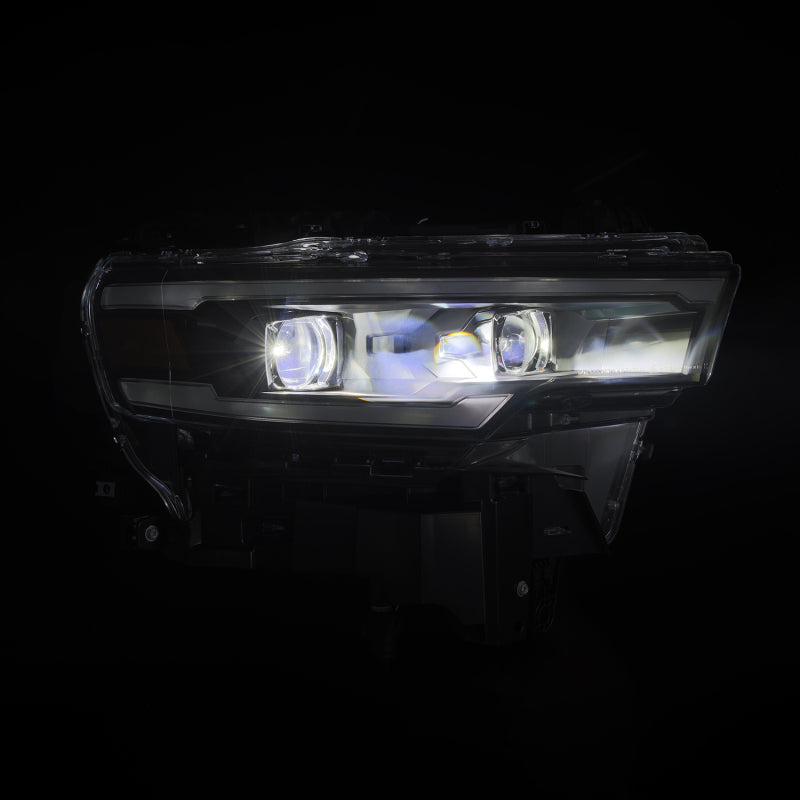 AlphaRex 25-26 Dodge Ram 1500 Luxx LED Proj Headlights -Black w/Activ Lit/ Seq Signal/Switchbk DRL