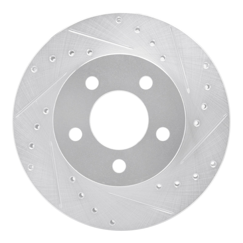 DFC 95-02 Ford Explorer Front Right Drilled & Slotted Silver Brake Rotor