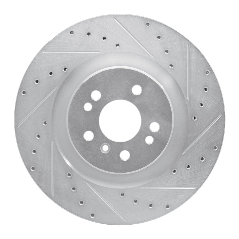R1 06-12 Mercedes-Benz ML320 Front Right Drilled & Slotted Silver Brake Rotor