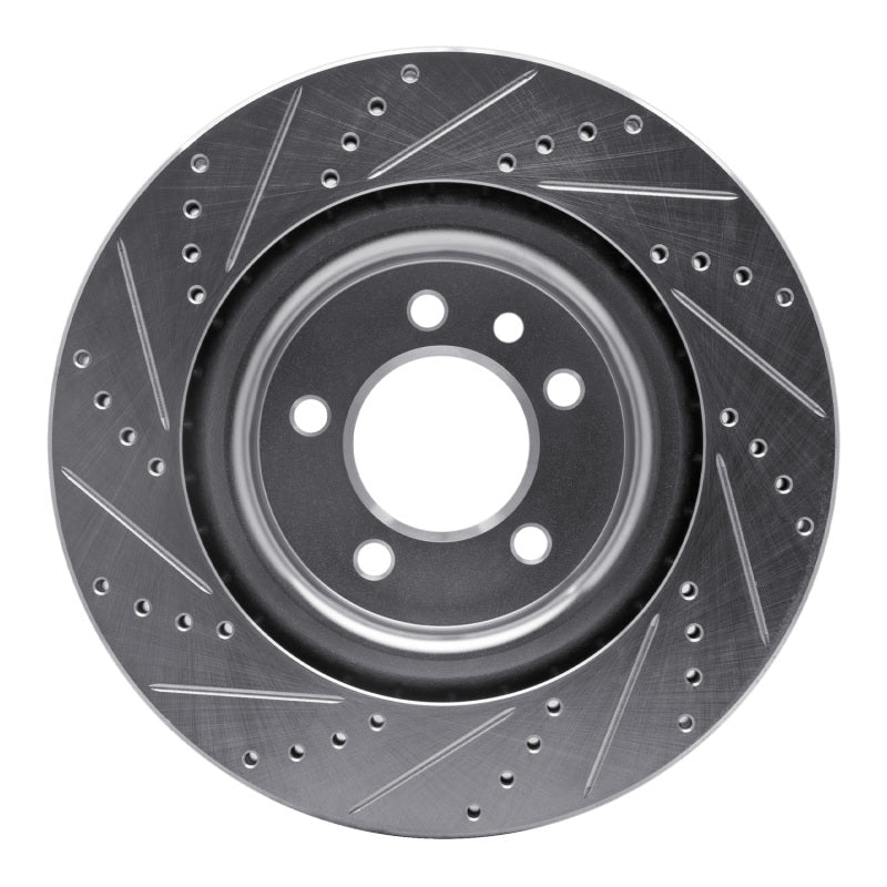 DFC 05-09 Land Rover LR3 Front Right Drilled & Slotted Silver Brake Rotor