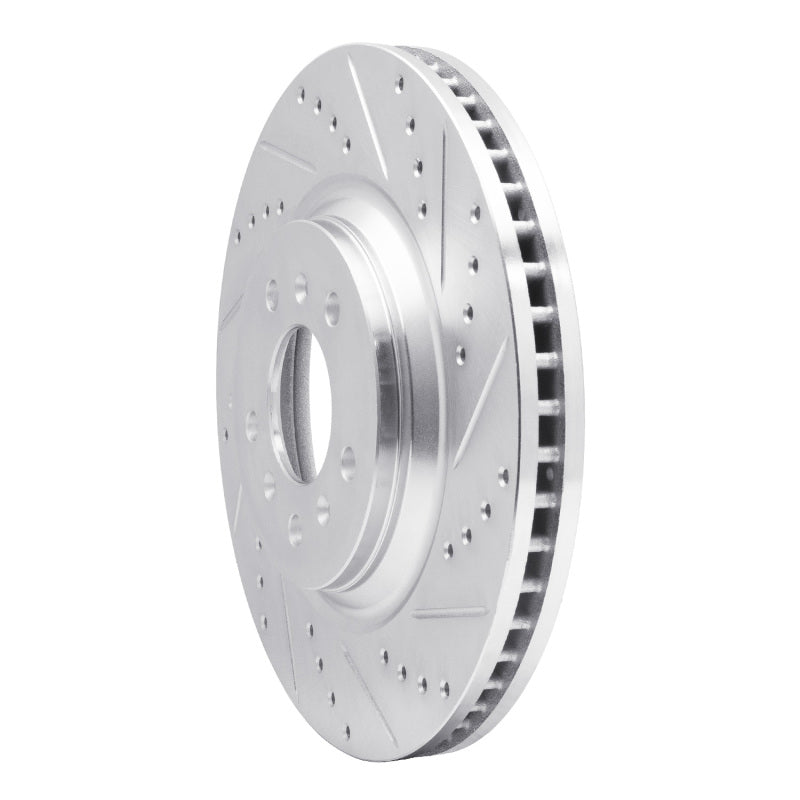 R1 06-16 Buick Lucerne Front Right Drilled & Slotted Silver Brake Rotor