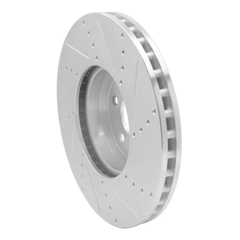 R1 15-23 Mercedes-Benz C400 Front Left Drilled & Slotted Silver Brake Rotor