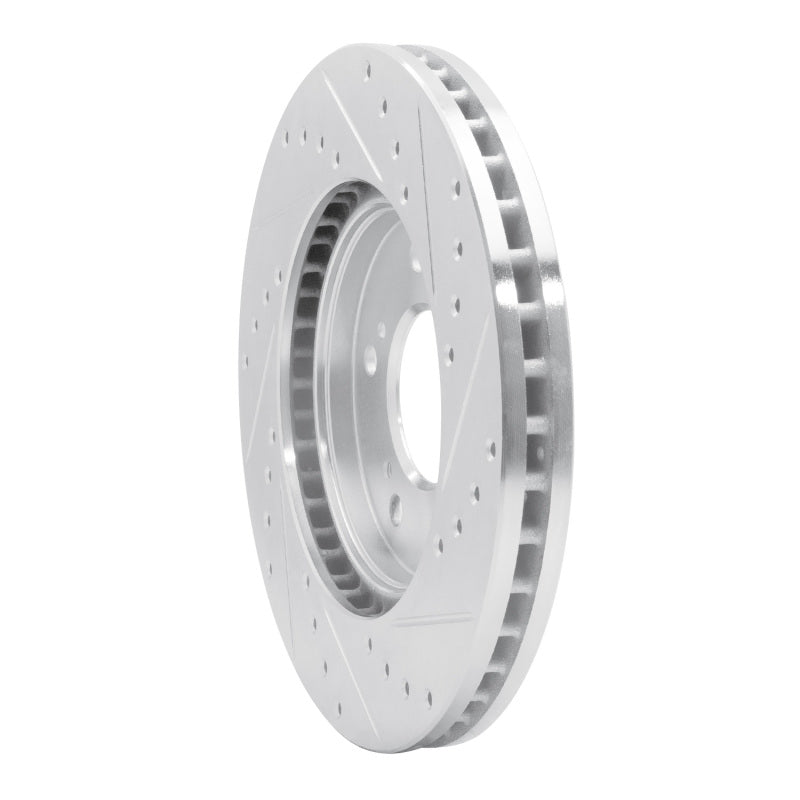 DFC 91-96 Acura NSX Front Left Drilled & Slotted Silver Brake Rotor