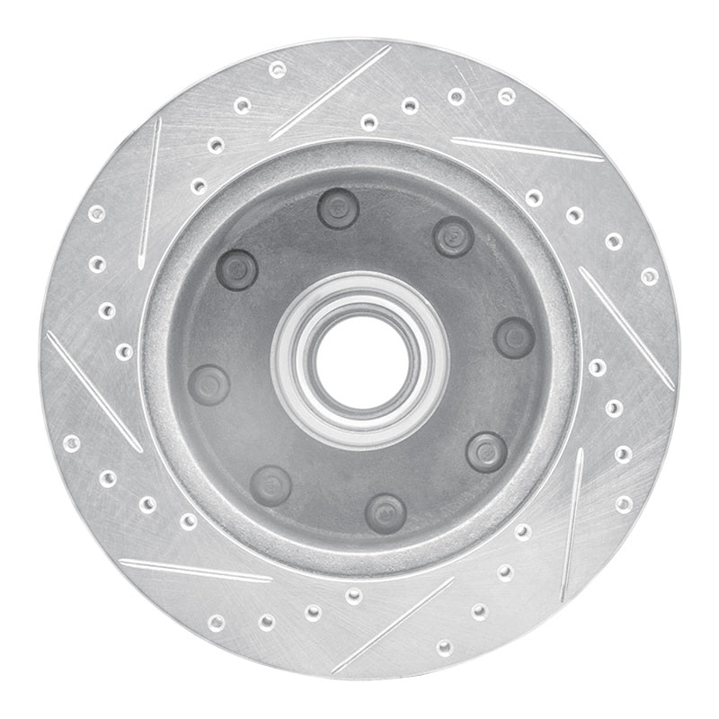 DFC 80-85 Ford F-250 2WD (Excl Super Duty) Front Right Drilled & Slotted Silver Brake Rotor