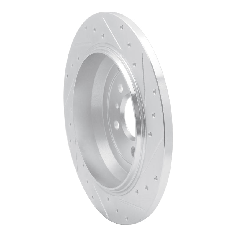 R1 06-12 Mercedes-Benz R500 Rear Left Drilled & Slotted Silver Brake Rotor