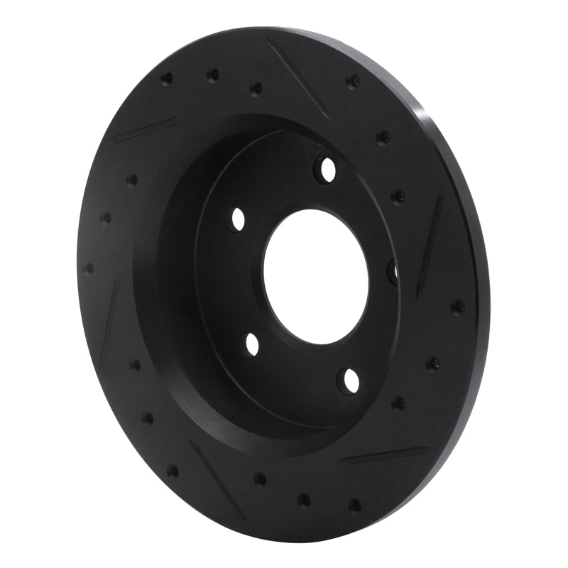 R1 84-88 Pontiac 6000 Rear Left Drilled & Slotted Black Brake Rotor