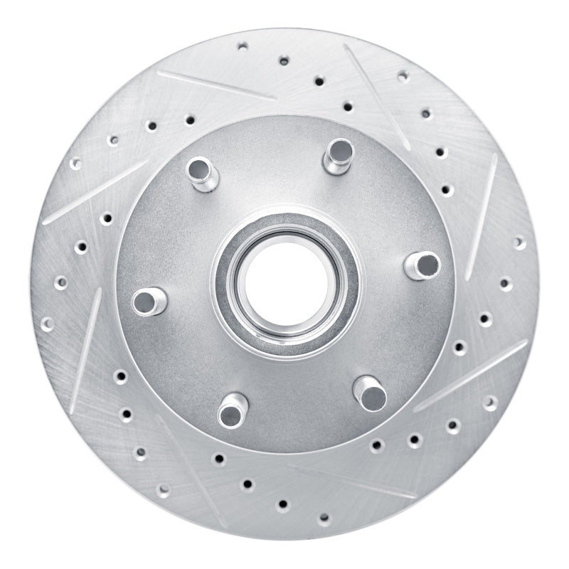 R1 94-02 Chevrolet Express 2500 Front Right Drilled & Slotted Silver Brake Rotor