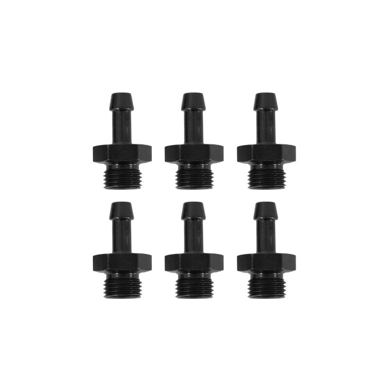 AEM Adjustable Fuel Pressure Regulator Barb Fitting -6 (9/16in-18) to 7mm - 5 Pack