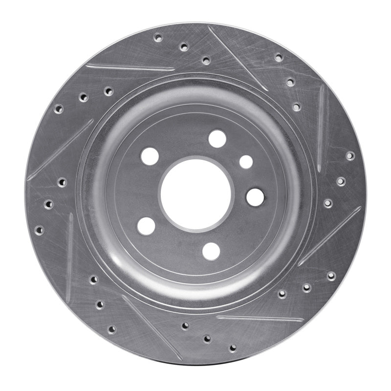 DFC 07-18 Volvo V60/XC70/S80/S60 Rear Left Drilled & Slotted Silver Brake Rotor