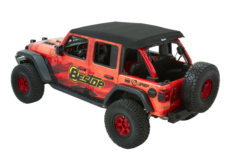 Bestop 18-26 Jeep Wrangler JL 4-Door Trektop Ultra (Premium Black Twill)