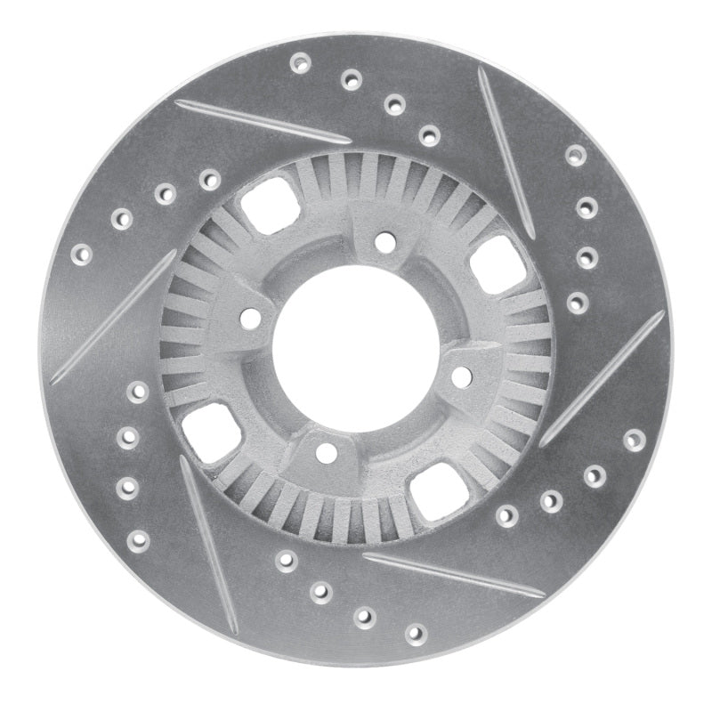 R1 83-89 Isuzu Impulse Front Left Drilled & Slotted Silver Brake Rotor