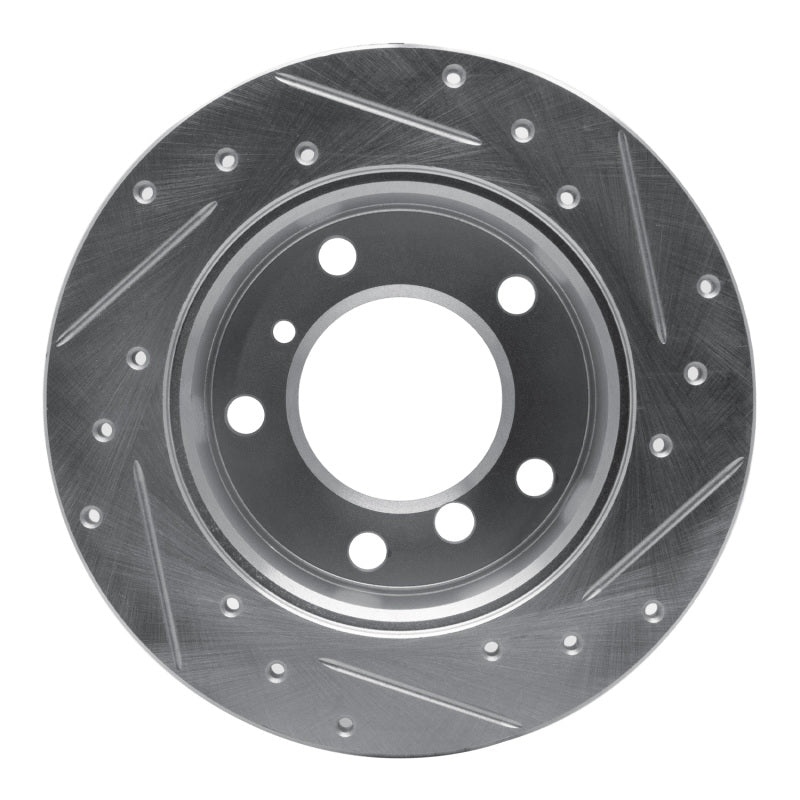 R1 02-18 Dodge Sprinter 3500 Rear Left Drilled & Slotted Silver Brake Rotor