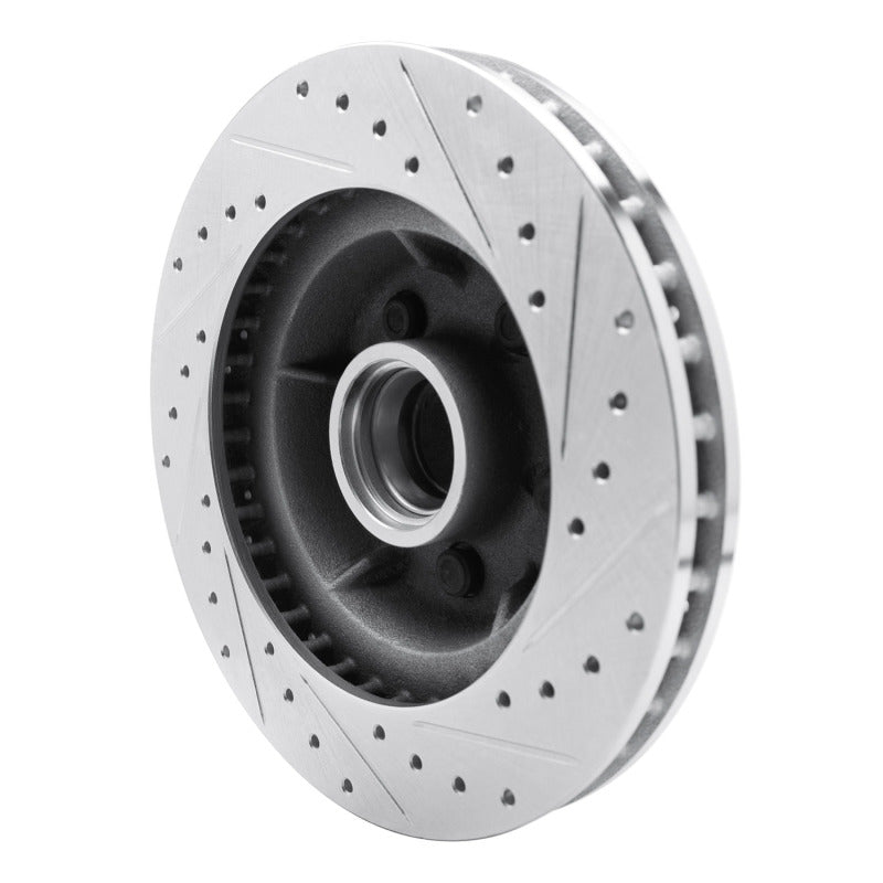 R1 71-81 Chrysler Town & Country Front Left Drilled & Slotted Silver Brake Rotor