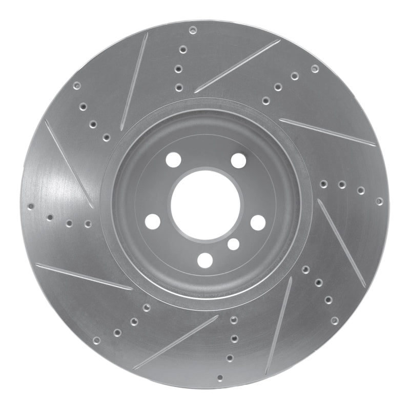 DFC 09-17 BMW 750Li Right Front Drilled & Slotted Silver Brake Rotor