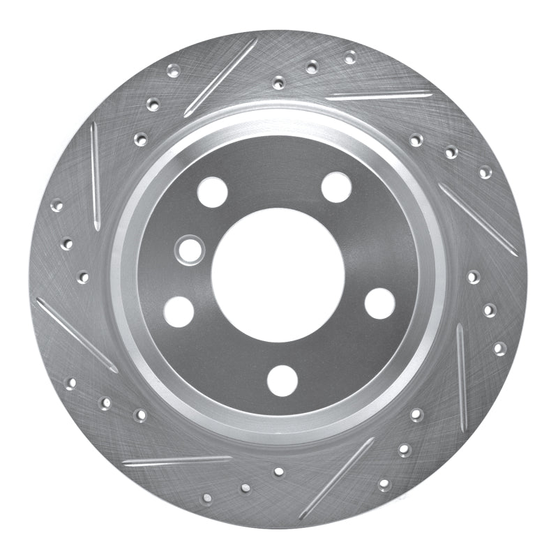DFC 06-20 BMW X1 (USA/Canada) Rear Left Drilled & Slotted Silver Brake Rotor