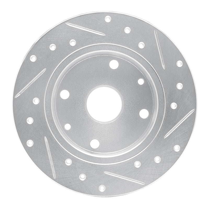 DFC 81-85 Mazda RX-7 Rear Left Drilled & Slotted Silver Brake Rotor