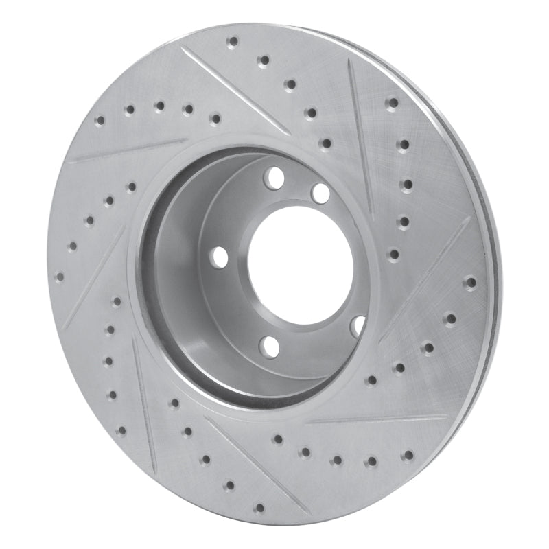 DFC 07-21 BMW 428i xDrive Gran Coupe Front Left Drilled & Slotted Silver Brake Rotor