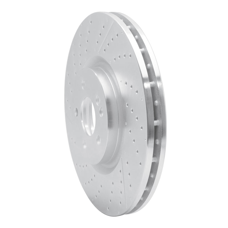 DFC 14-19 Mercedes-Benz GLA45 AMG Front Drilled & Slotted Silver Brake Rotor