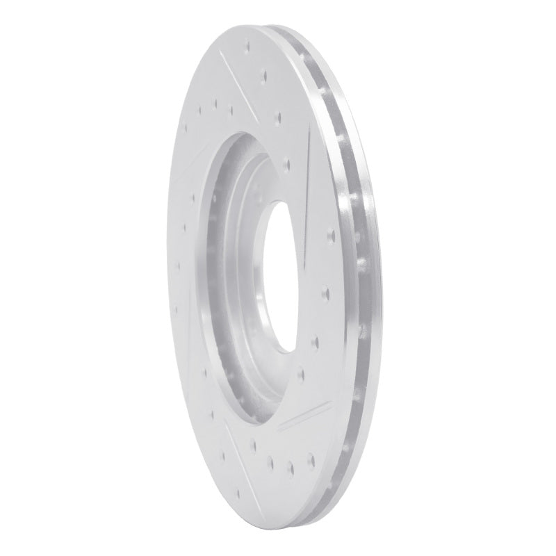 R1 81-82 Toyota Cressida Front Left Drilled & Slotted Silver Brake Rotor