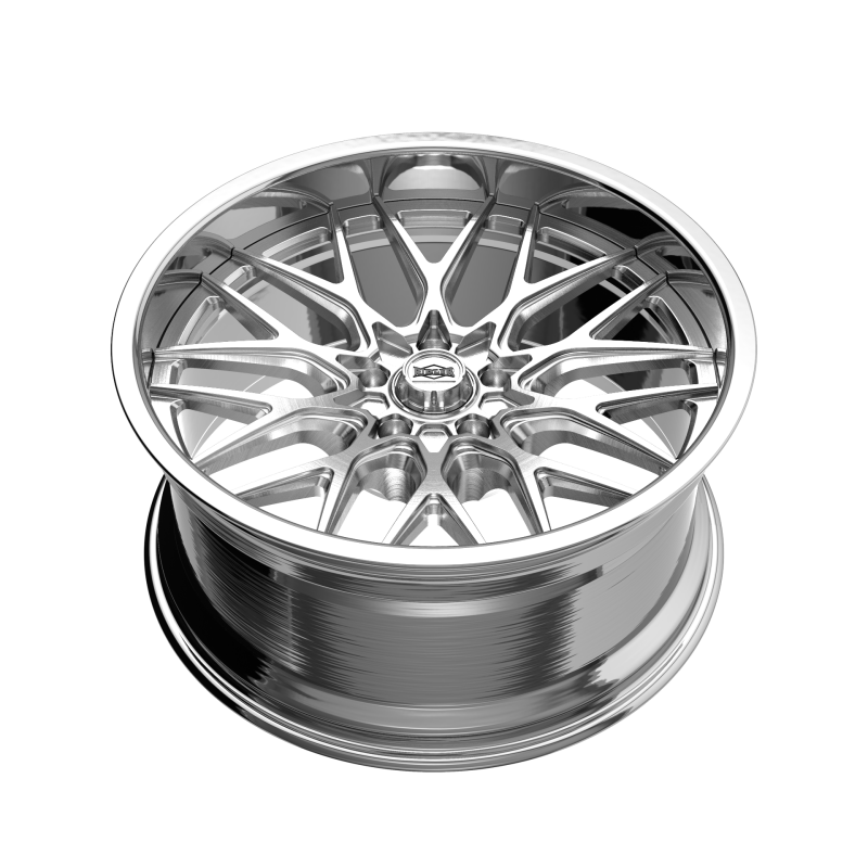 Ridler 681 22x9 / 5x127 BP / 0mm Offset / 83.82mm Hub Brushed w/ Polished Lip Wheel
