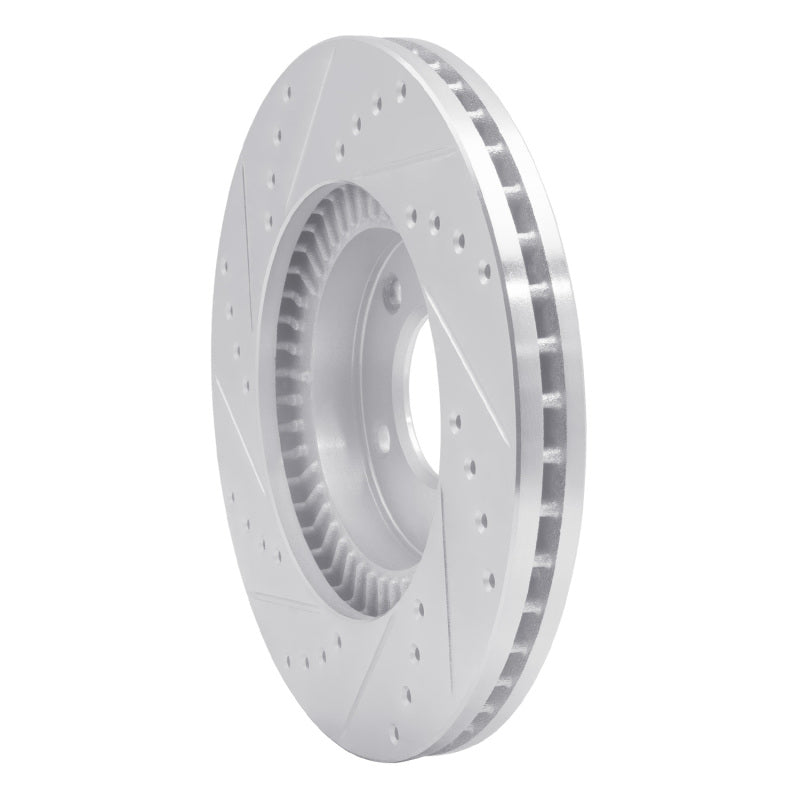 R1 01-02 Mazda Millenia Front Right Drilled & Slotted Silver Brake Rotor