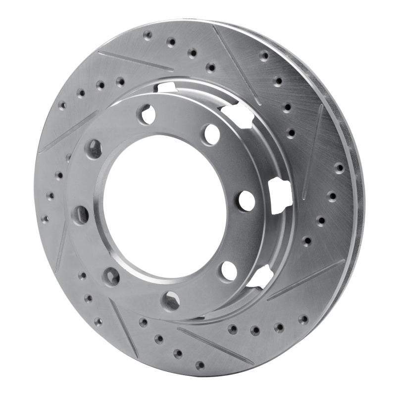 DFC 75-93 Dodge W350 Front Right Drilled & Slotted Silver Brake Rotor
