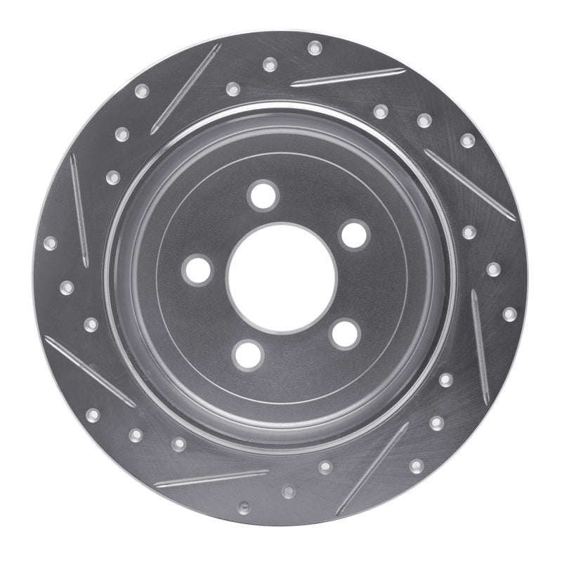 DFC 07-12 Dodge Nitro Rear Left Drilled & Slotted Silver Brake Rotor
