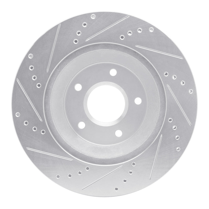 R1 88-96 Chevrolet Corvette Left Front Drilled & Slotted Silver Brake Rotor