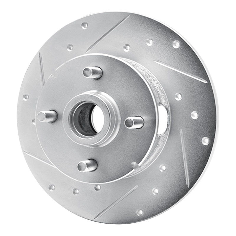 DFC 78-87 Chevrolet Chevette Front Left Drilled & Slotted Silver Brake Rotor