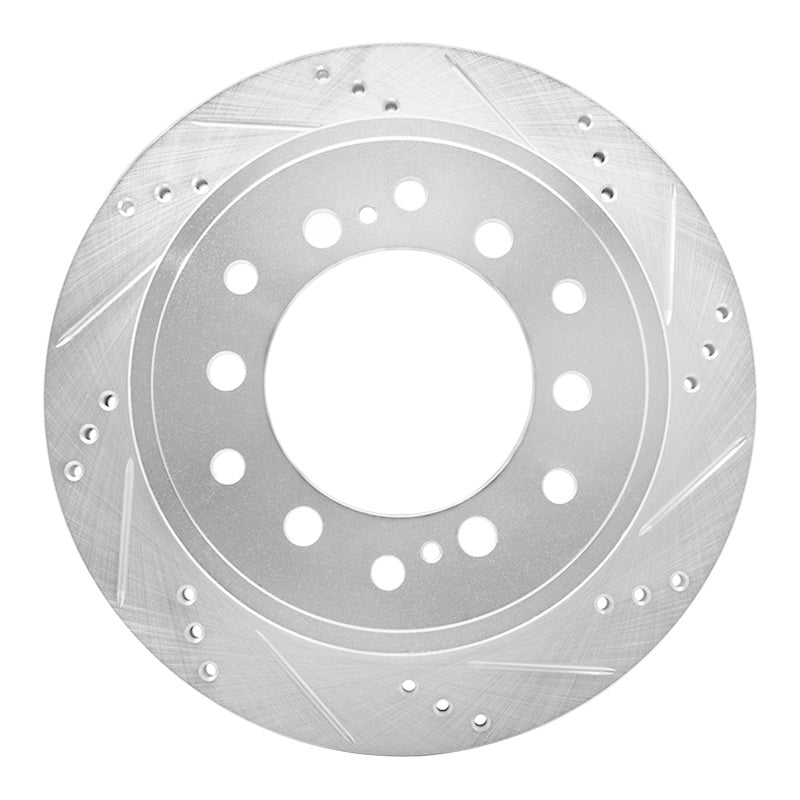 DFC 10-24 Lexus GX460 Rear Right Drilled & Slotted Silver Brake Rotor