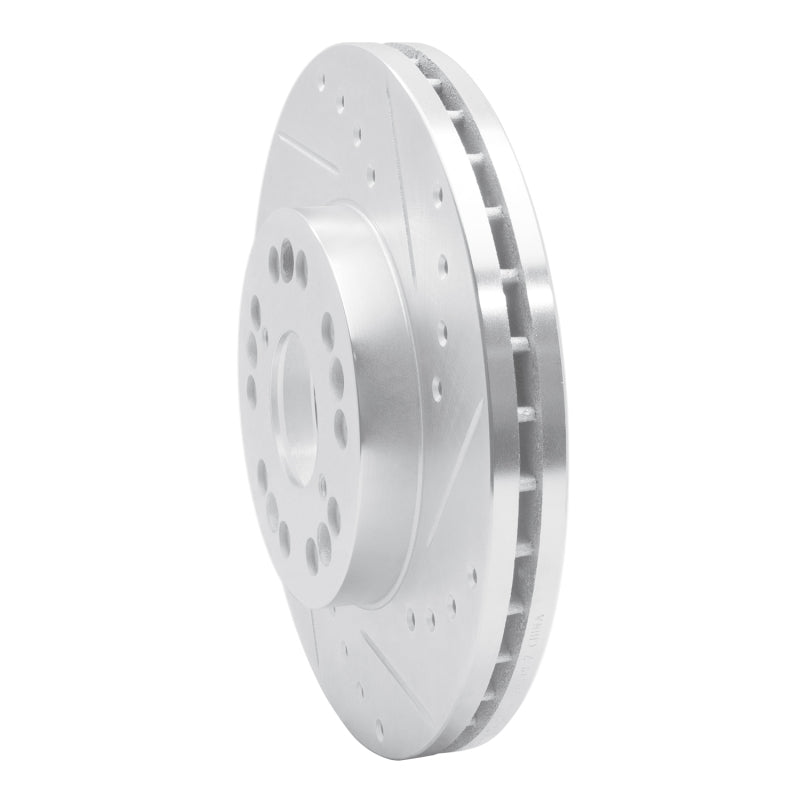 DFC 91-92 Lexus LS400 Front Right Drilled & Slotted Silver Brake Rotor
