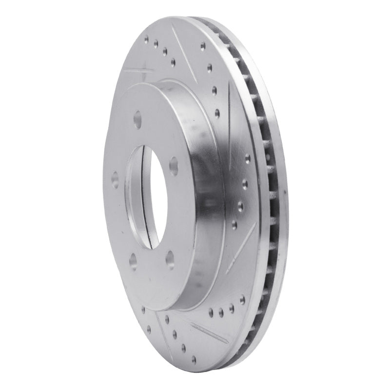R1 97-04 Ford F-150 4WD Front Right Drilled & Slotted Silver Brake Rotor