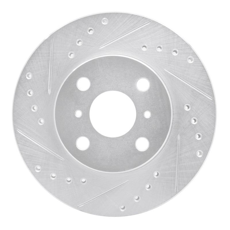 DFC 92-95 Toyota Paseo Front Left Drilled & Slotted Silver Brake Rotor