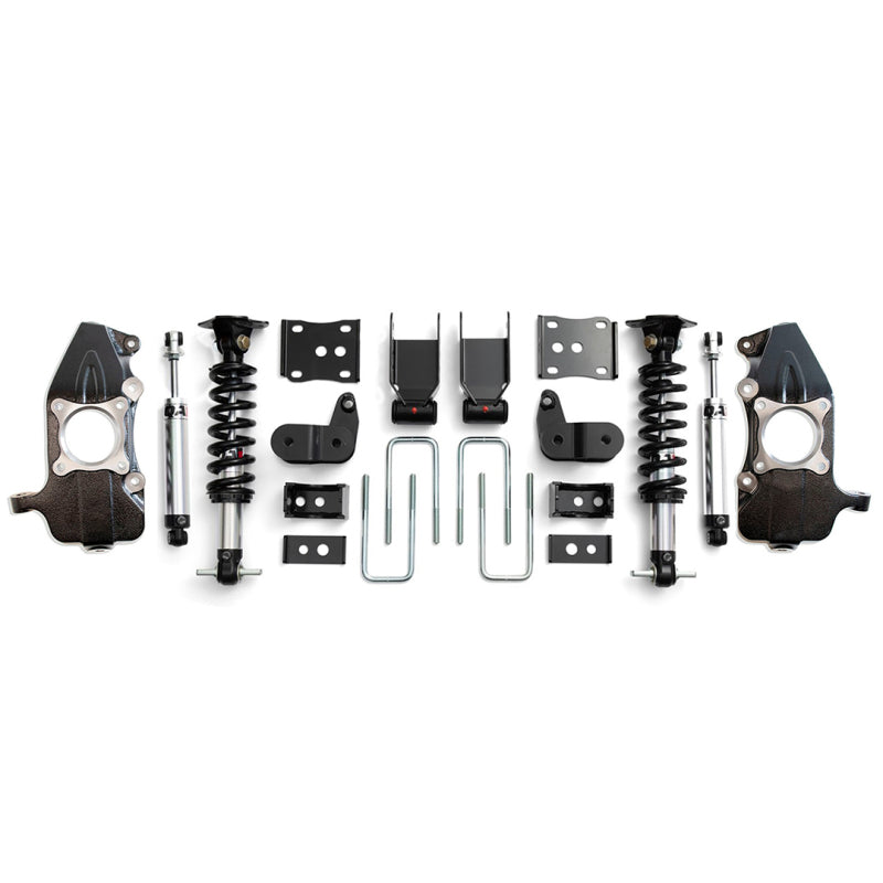 QA1 21-25 Ford F150 4WD Single Adjustable Lowering Kit w/ Spindles - 3.5-5.5in