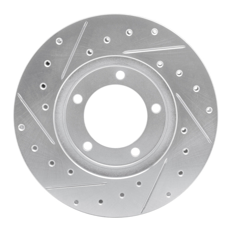 DFC 79-83 Toyota Pickup Front Right Drilled & Slotted Silver Brake Rotor