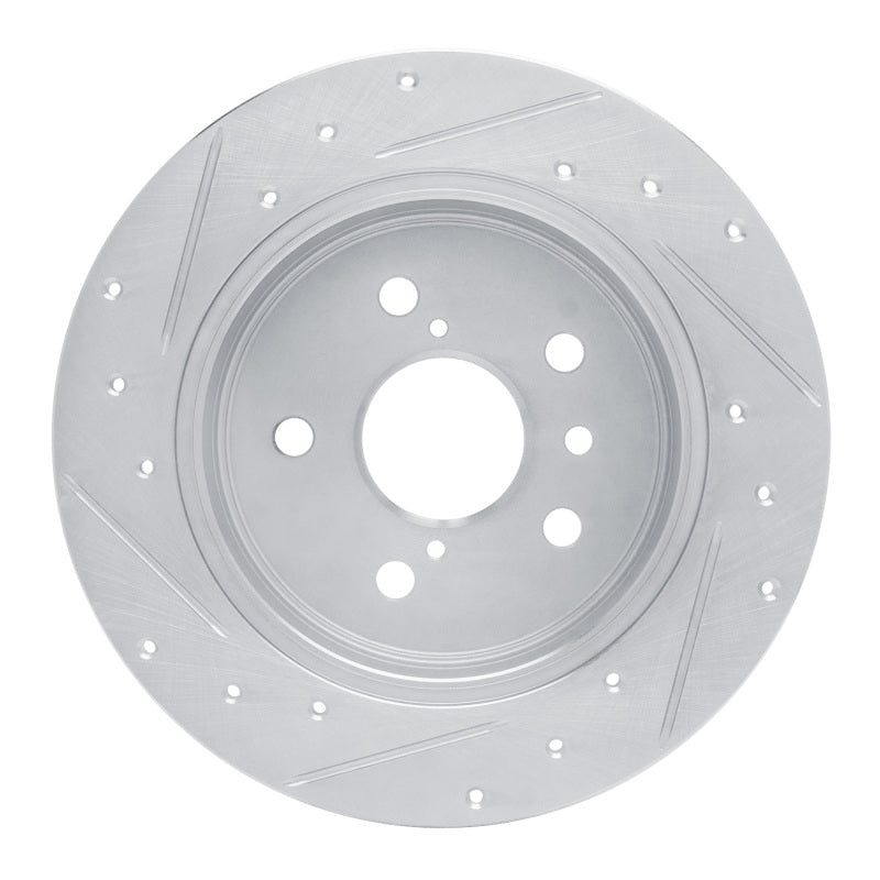 DFC 18-24 Toyota Camry Rear Right Drilled & Slotted Silver Brake Rotor