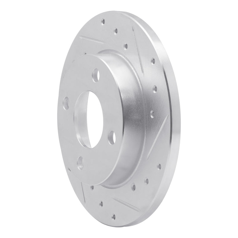 R1 78-90 Dodge Charger Front Right Drilled & Slotted Silver Brake Rotor